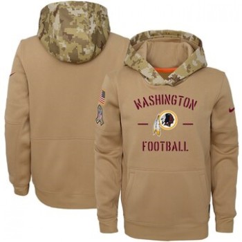 Youth Washington Redskins Khaki 2019 Salute to Service Therma Pullover Hoodie Youth Washington Redskins Khaki 2019 Salute to Service Therma Pullover Hoodie