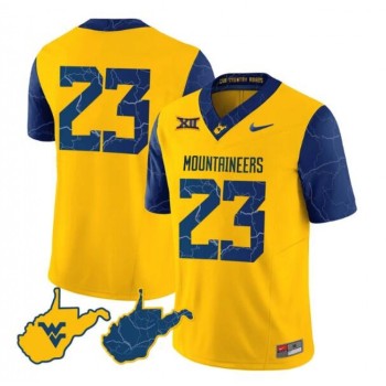 Youth West Virginia Mountaineers #6 Garrett Greene Gold 2023 F.U.S.E. Stitched Basketball Jersey Youth West Virginia Mountaineers #6 Garrett Greene Gold 2023 F.U.S.E. Stitched Basketball Jersey