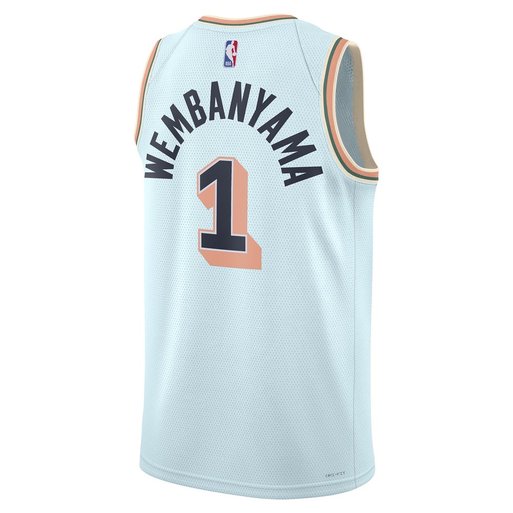 Unisex San Antonio Spurs Victor Wembanyama Light Blue 2024/25 Swingman Player Jersey - City Edition Unisex San Antonio Spurs Victor Wembanyama Light Blue 2024/25 Swingman Player Jersey - City Edition