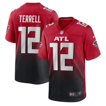 Men's Atlanta Falcons Avieon Terrell Red 2026 NFL Draft Game Jersey