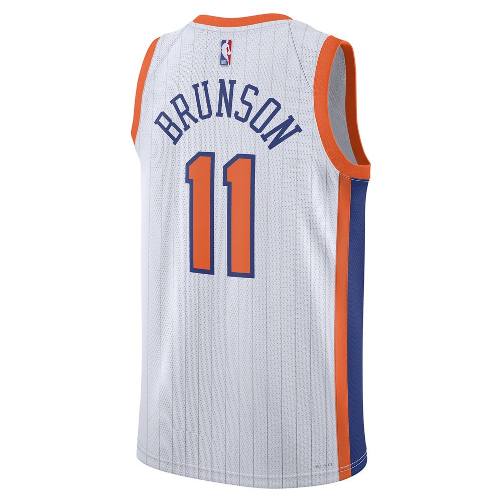Unisex New York Knicks Jalen Brunson White 2024/25 Swingman Player Jersey - City Edition Unisex New York Knicks Jalen Brunson White 2024/25 Swingman Player Jersey - City Edition