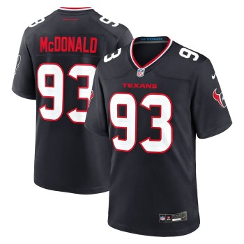 Men's Houston Texans Kayden McDonald Black 2026 NFL Draft Game Jersey