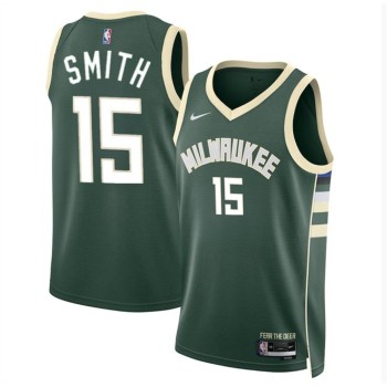 Men's Milwaukee Bucks #15 Tyler Smith Green 2024 Draft Icon Edition Stitched Basketball Jersey Men's Milwaukee Bucks #15 Tyler Smith Green 2024 Draft Icon Edition Stitched Basketball Jersey
