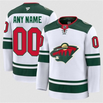 Men's Minnesota Wild Custom White 2024-25 Away Stitched Hockey Premium Jersey Men's Minnesota Wild Custom White 2024-25 Away Stitched Hockey Premium Jersey