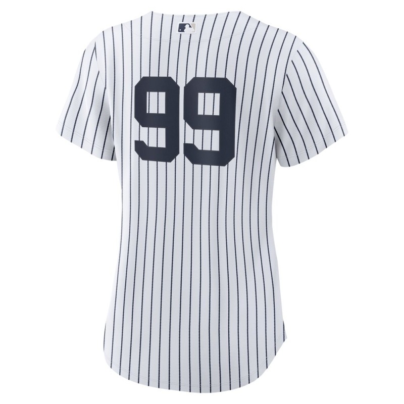 Women's New York Yankees Aaron Judge Nike White 2024 World Series Home Replica Player Jersey Women's New York Yankees Aaron Judge Nike White 2024 World Series Home Replica Player Jersey