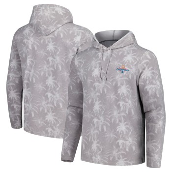 Men's Los Angeles Dodgers Tommy Bahama Gray 2024 World Series Champions Sport Palm Frenzy Pullover Hoodie Men's Los Angeles Dodgers Tommy Bahama Gray 2024 World Series Champions Sport Palm Frenzy Pullover Hoodie