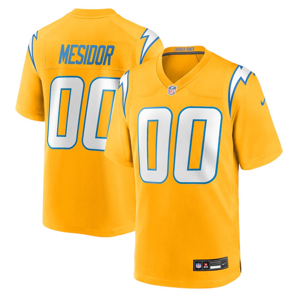 Youth Los Angeles Chargers Akheem Mesidor Gold 2026 NFL Draft Game Jersey