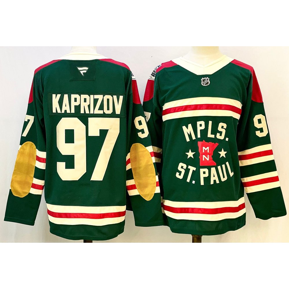 Youth Minnesota Wild #97 Kirill Kaprizov Green 2024-25 Stitched Hockey Jersey