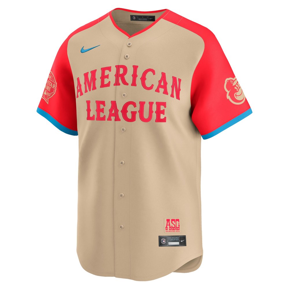 Men's American League Gunnar Henderson Cream 2024 MLB All-Star Game Limited Player Jersey Men's American League Gunnar Henderson Cream 2024 MLB All-Star Game Limited Player Jersey
