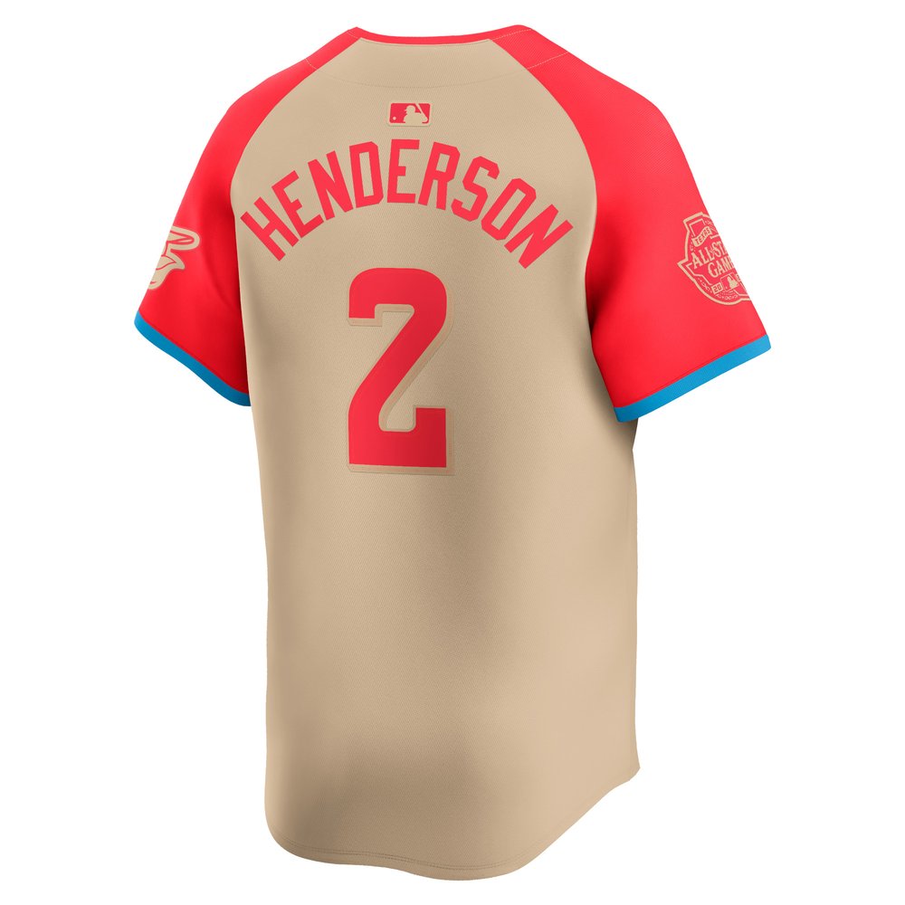 Men's American League Gunnar Henderson Cream 2024 MLB All-Star Game Limited Player Jersey Men's American League Gunnar Henderson Cream 2024 MLB All-Star Game Limited Player Jersey