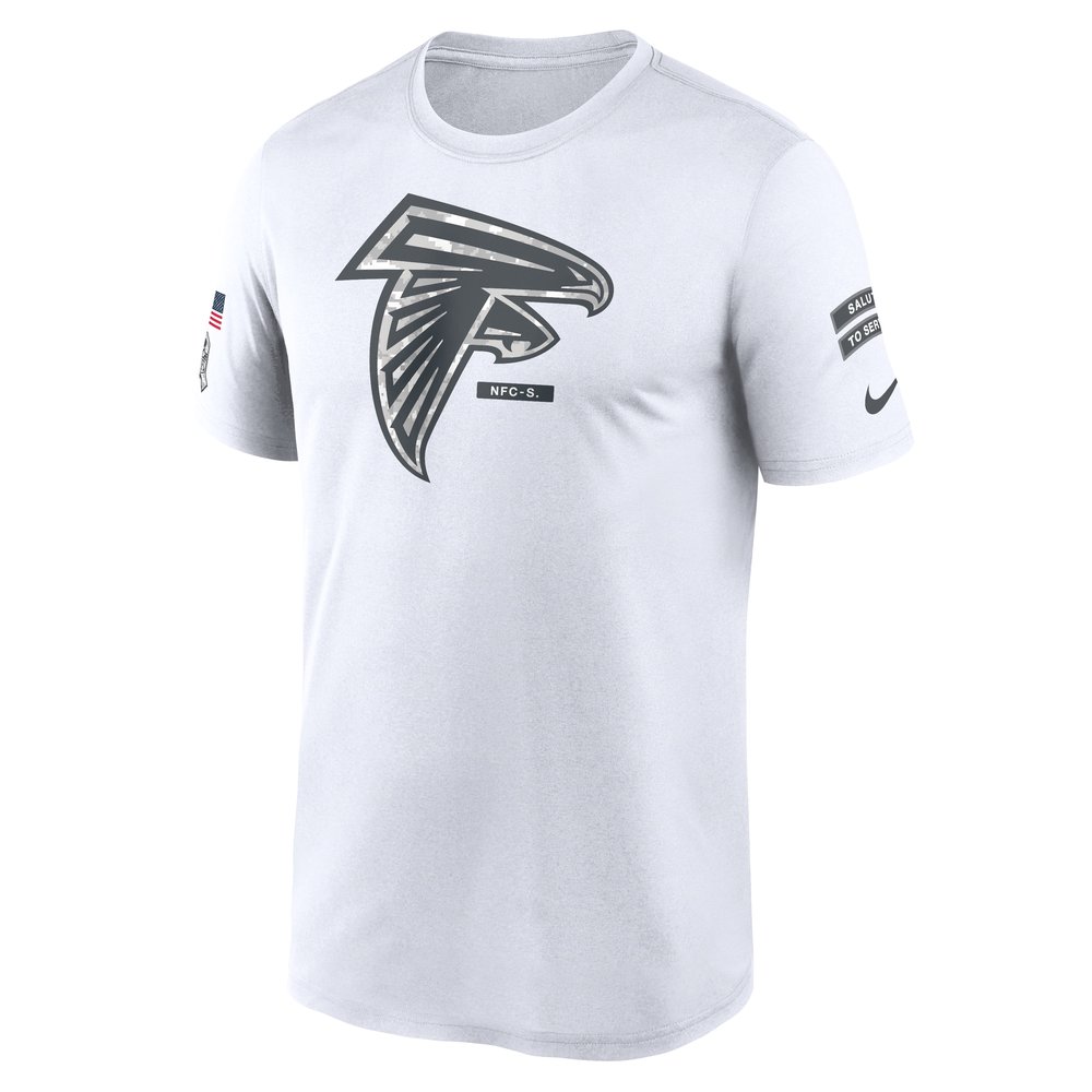 Men's Atlanta Falcons White 2024 Salute To Service Legend Performance T-Shirt Men's Atlanta Falcons White 2024 Salute To Service Legend Performance T-Shirt