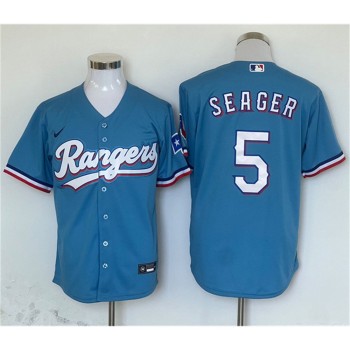 Men's Texas Rangers #5 Corey Seager Blue With Patch Cool Base Stitched MLB Jersey Men's Texas Rangers #5 Corey Seager Blue With Patch Cool Base Stitched MLB Jersey