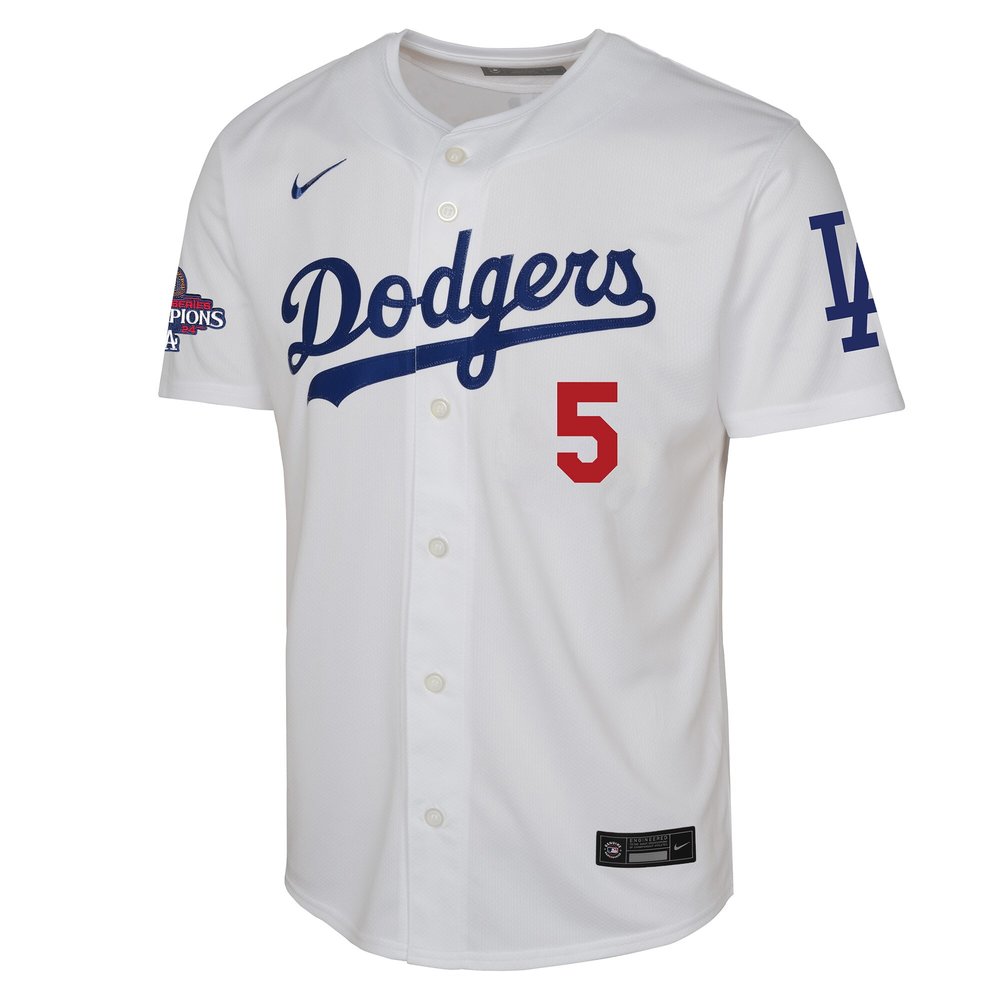 Youth Los Angeles Dodgers #5 Freddie Freeman White 2024 World Series Champions Limited Player Jersey Youth Los Angeles Dodgers #5 Freddie Freeman White 2024 World Series Champions Limited Player Jersey