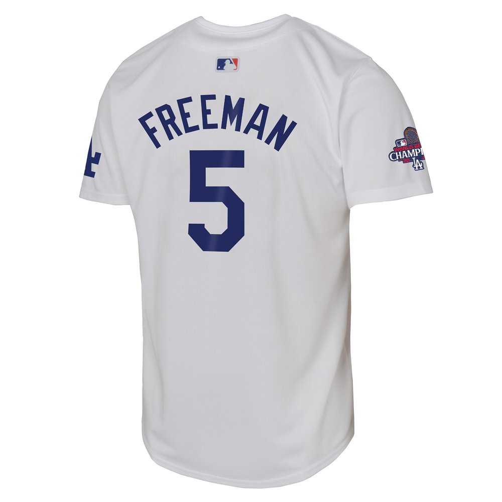 Youth Los Angeles Dodgers #5 Freddie Freeman White 2024 World Series Champions Limited Player Jersey Youth Los Angeles Dodgers #5 Freddie Freeman White 2024 World Series Champions Limited Player Jersey