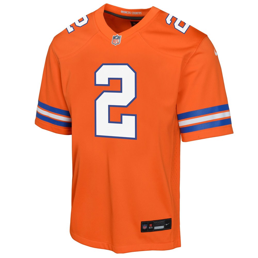Youth Denver Broncos Patrick Surtain II Orange Mile High Collection 1977 Throwback Game Jersey Youth Denver Broncos Patrick Surtain II Orange Mile High Collection 1977 Throwback Game Jersey