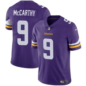 Men's Minnesota Vikings #9 J.J. McCarthy Purple 2024 Draft Vapor Untouchable Limited Stitched Jersey Men's Minnesota Vikings #9 J.J. McCarthy Purple 2024 Draft Vapor Untouchable Limited Stitched Jersey