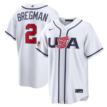Youth USA Baseball #2 Alex Bregman White 2026 World Baseball Classic Home Stadium Jersey