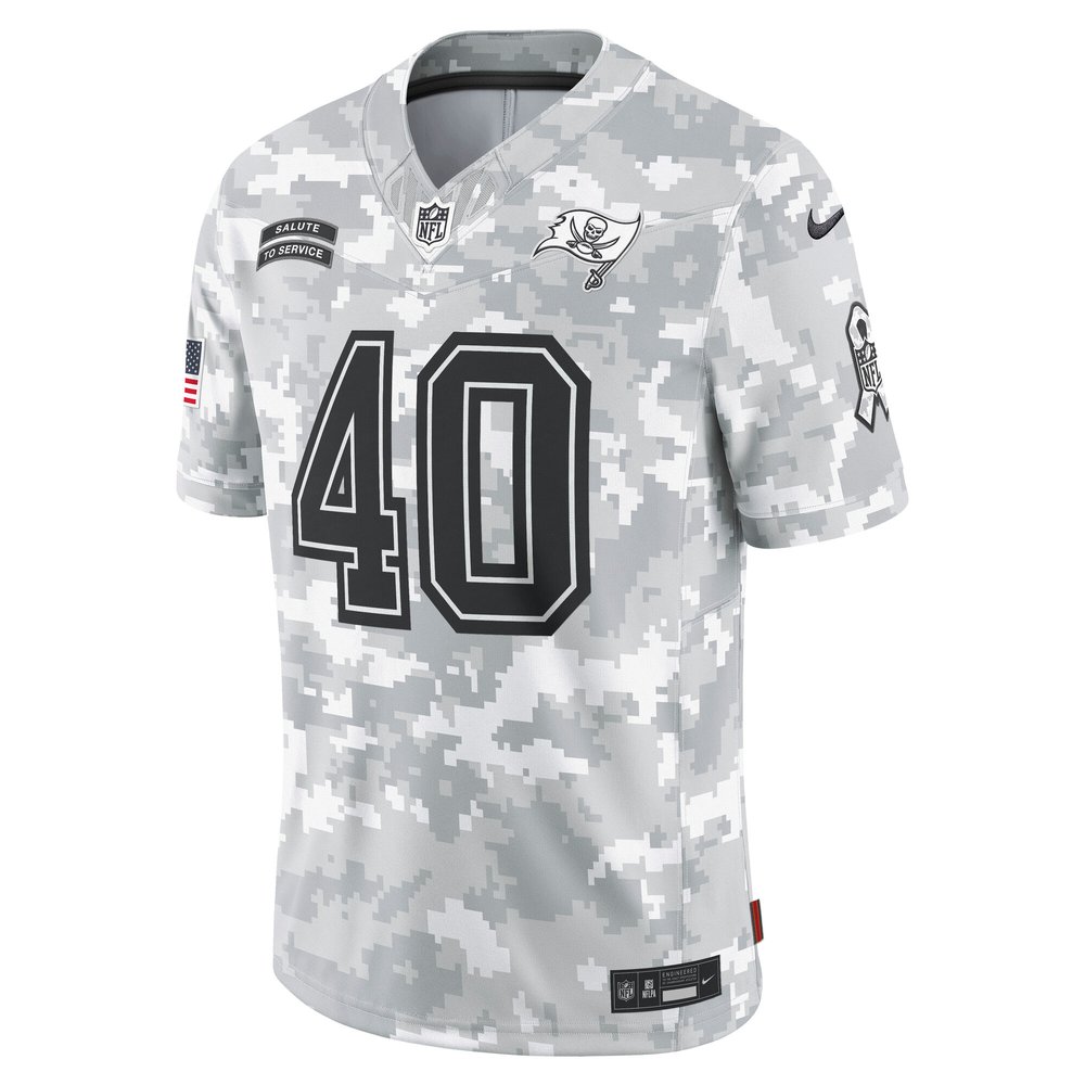 Men's Tampa Bay Buccaneers Mike Alstott Arctic Camo 2024 Salute to Service Retired Player Limited Jersey Men's Tampa Bay Buccaneers Mike Alstott Arctic Camo 2024 Salute to Service Retired Player Limited Jersey
