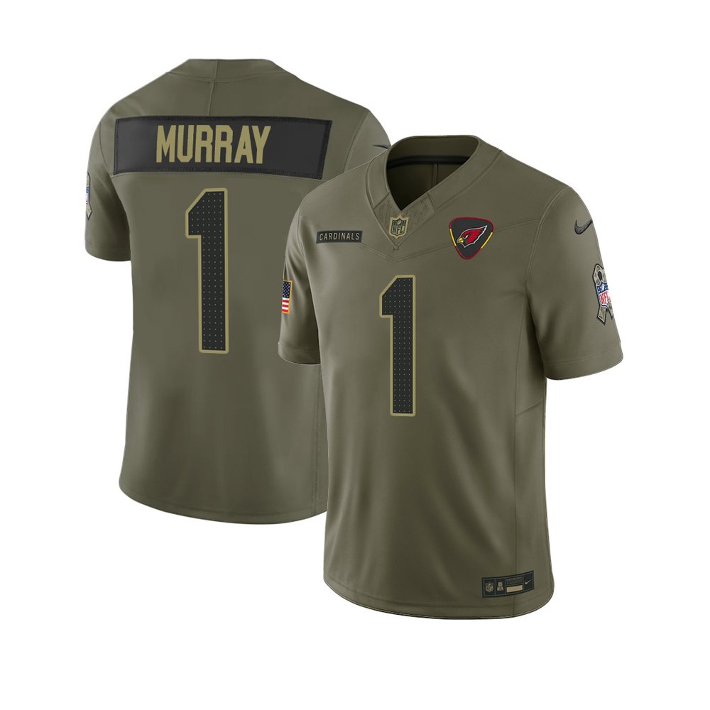 Youth's Arizona Cardinals #1 Kyler Murray Nike Olive 2025 Salute to Service Retired Limited Jersey Youth's Arizona Cardinals #1 Kyler Murray Nike Olive 2025 Salute to Service Retired Limited Jersey