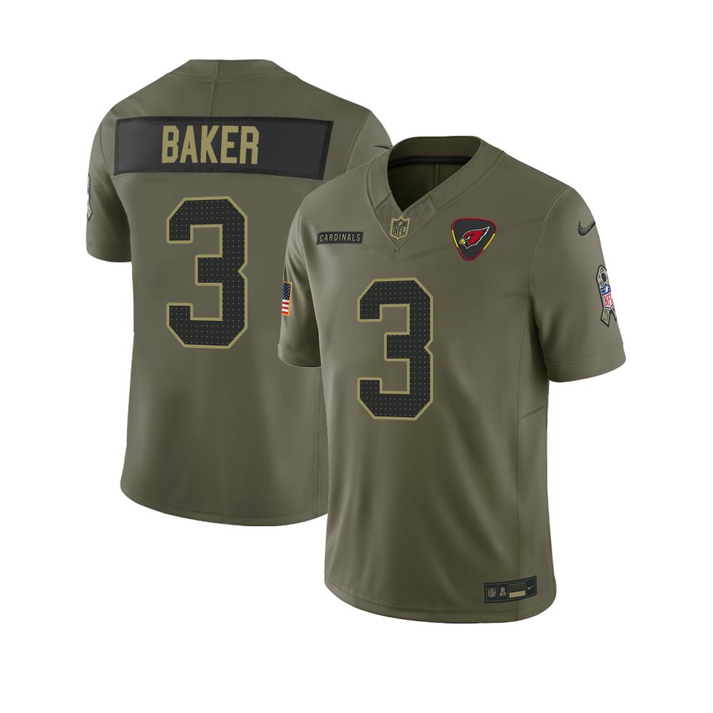 Youth's Arizona Cardinals #3 Budda Baker Nike Olive 2025 Salute to Service Retired Limited Jersey Youth's Arizona Cardinals #3 Budda Baker Nike Olive 2025 Salute to Service Retired Limited Jersey