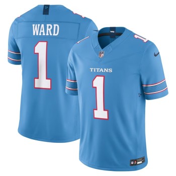 Men's Tennessee Titans #1 Cameron Ward Light Blue Vapor F.U.S.E. Sewn Down Limited Jersey Men's Tennessee Titans #1 Cameron Ward Light Blue Vapor F.U.S.E. Sewn Down Limited Jersey