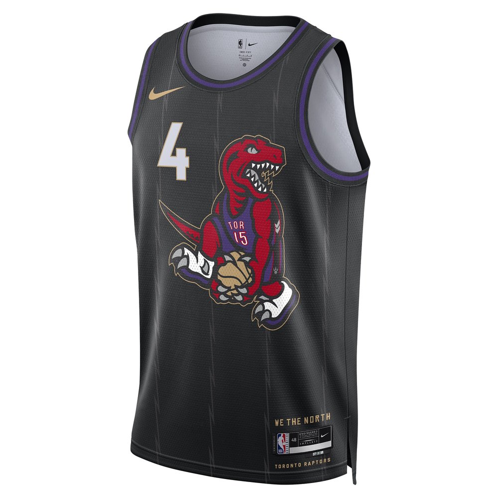 Unisex Toronto Raptors Scottie Barnes Black 2024/25 Swingman Player Jersey - City Edition Unisex Toronto Raptors Scottie Barnes Black 2024/25 Swingman Player Jersey - City Edition
