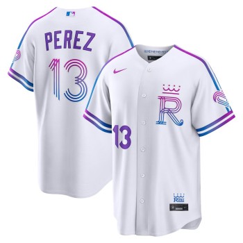 Youth Kansas City Royals #13 Salvador Perez White 2026 City Connect Stitched Jersey