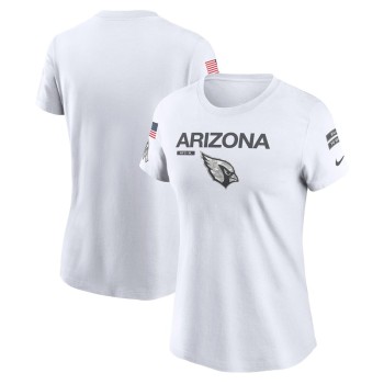 Women's Arizona Cardinals  White 2024 Salute To Service Legend Performance T-Shirt