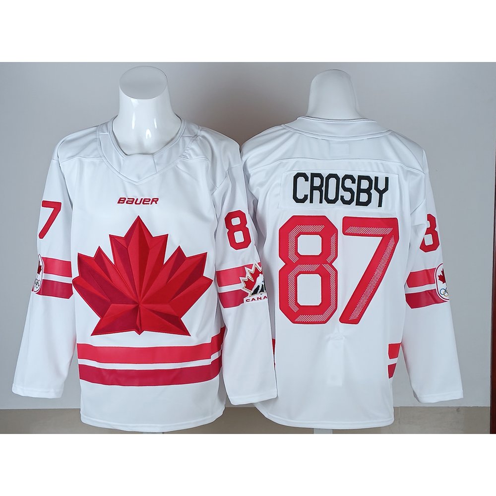Youth Canada Hockey #87 Sidney Crosby White 2026 Away Replica Jersey Youth Canada Hockey #87 Sidney Crosby White 2026 Away Replica Jersey