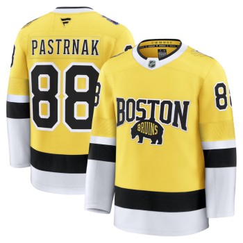 Men's Boston Bruins #88 David Pastrnak Gold 2026 NHL Stadium Series Premium Jersey Men's Boston Bruins #88 David Pastrnak Gold 2026 NHL Stadium Series Premium Jersey