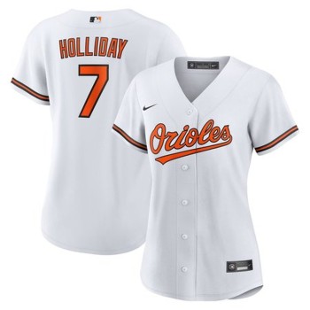 Women's Baltimore Orioles Jackson Holliday White Home Replica Player Jersey Women's Baltimore Orioles Jackson Holliday White Home Replica Player Jersey