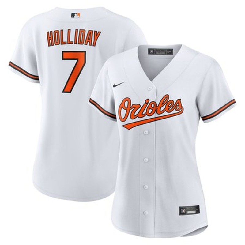 Women's Baltimore Orioles Jackson Holliday Nike White Home Replica Player Jersey Women's Baltimore Orioles Jackson Holliday Nike White Home Replica Player Jersey