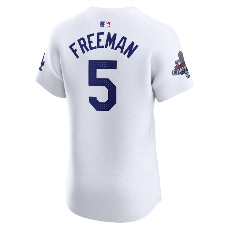 Men's Los Angeles Dodgers Freddie Freeman Nike White 2024 World Series Champions Home Elite Player Jersey Men's Los Angeles Dodgers Freddie Freeman Nike White 2024 World Series Champions Home Elite Player Jersey
