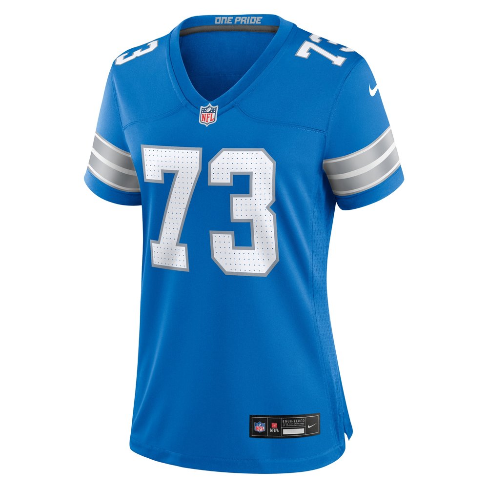 Women's Detroit Lions Christian Mahogany  Blue Team Game Jersey Women's Detroit Lions Christian Mahogany  Blue Team Game Jersey