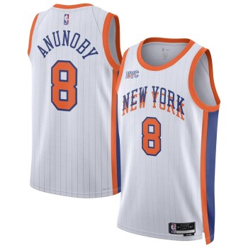 Unisex New York Knicks OG Anunoby White 2024/25 Swingman Player Jersey - City Edition Unisex New York Knicks OG Anunoby White 2024/25 Swingman Player Jersey - City Edition