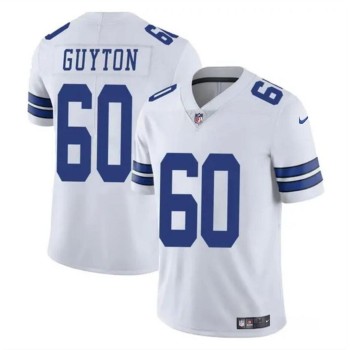Men's Dallas Cowboys #60 Tyler Guyton White 2024 Draft Vapor Untouchable Limited Stitched Football Jersey Men's Dallas Cowboys #60 Tyler Guyton White 2024 Draft Vapor Untouchable Limited Stitched Football Jersey