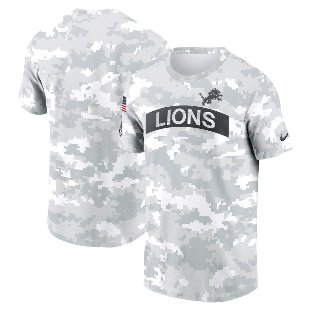 Men's Detroit Lions Arctic Camo 2024 Salute To Service Performance T-Shirt