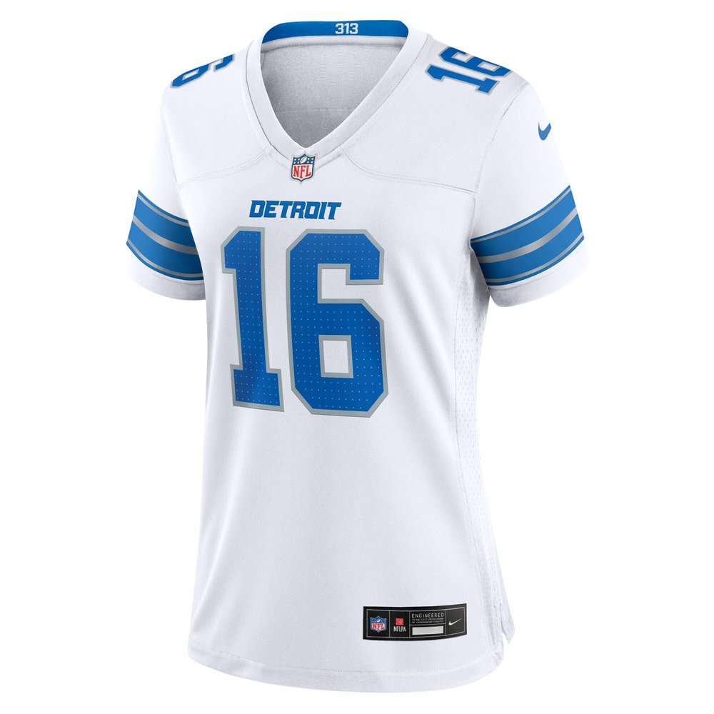 Women's Detroit Lions #16 Jared Goff White Game Jersey Women's Detroit Lions #16 Jared Goff White Game Jersey