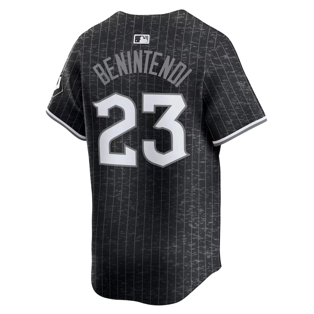 Men's Chicago White Sox #23 Andrew Benintendi Nike Black MLB Limited City Connect Jersey Men's Chicago White Sox #23 Andrew Benintendi Nike Black MLB Limited City Connect Jersey