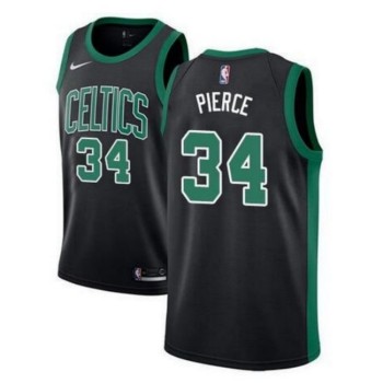 Men's Boston Celtics #34 Paul Pierce Black Statement Edition Stitched Basketball Jersey Men's Boston Celtics #34 Paul Pierce Black Statement Edition Stitched Basketball Jersey