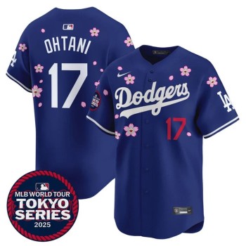 Youth Los Angeles Dodgers #17 Shohei Ohtani Royal Tokyo 2025 Cool Base Stitched Baseball Jersey