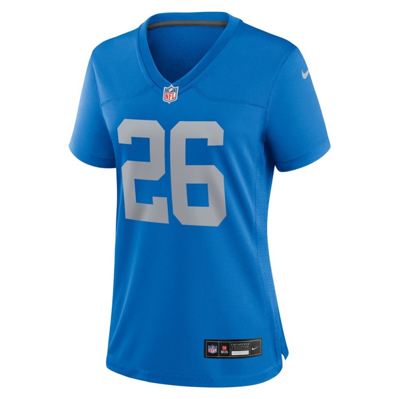 Women's Detroit Lions #26 Jahmyr Gibbs Blue Alternate Game Jersey Women's Detroit Lions #26 Jahmyr Gibbs Blue Alternate Game Jersey
