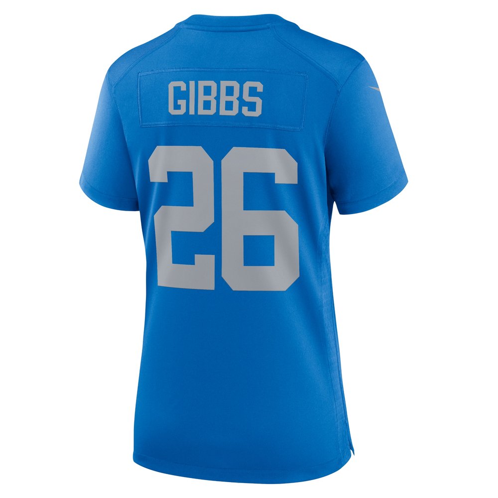 Women's Detroit Lions #26 Jahmyr Gibbs Blue Alternate Game Jersey Women's Detroit Lions #26 Jahmyr Gibbs Blue Alternate Game Jersey