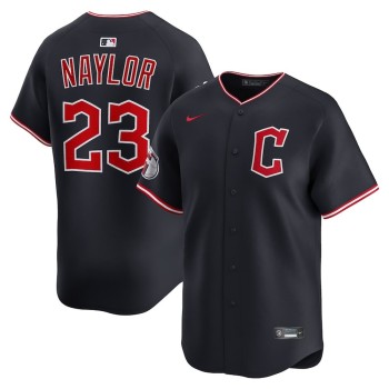 Men's Cleveland Guardians #23 Bo Naylor Black Home Limited Player Jersey Men's Cleveland Guardians #23 Bo Naylor Black Home Limited Player Jersey
