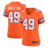 Women's Denver Broncos Alex Singleton Orange Mile High Collection 1977 Throwback Player Game Jersey