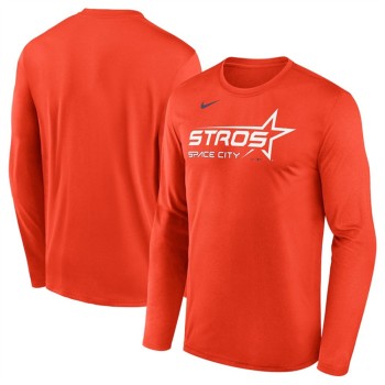 Men's Houston Astros Orange 2025 City Connect Legend Performance Long Sleeve T-Shirt Men's Houston Astros Orange 2025 City Connect Legend Performance Long Sleeve T-Shirt