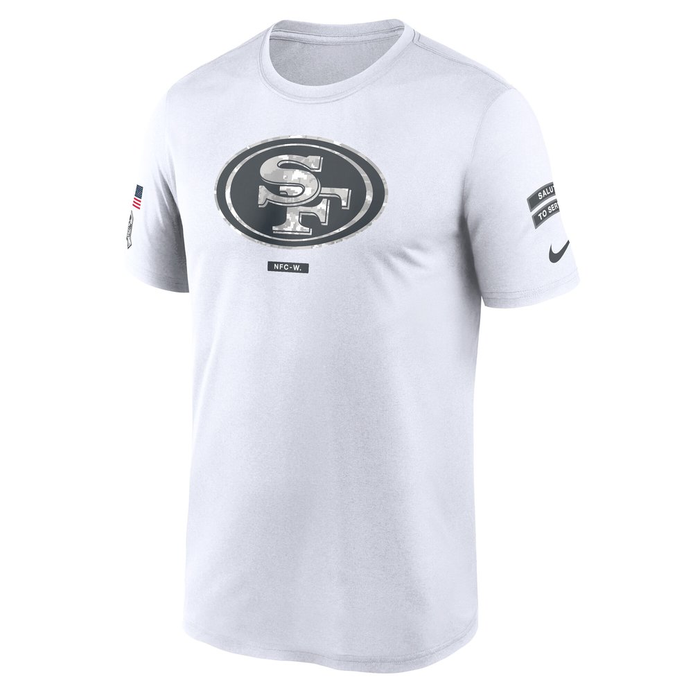 Men's San Francisco 49ers White 2024 Salute To Service Legend Performance T-Shirt Men's San Francisco 49ers White 2024 Salute To Service Legend Performance T-Shirt