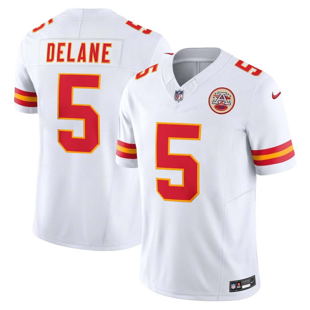 Men's Kansas City Chiefs Mansoor Delane White 2026 NFL Draft Vapor F.U.S.E. Limited Jersey