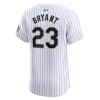 Men's Colorado Rockies #23 Kris Bryant Nike White Home Elite Jersey