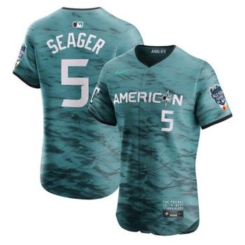 Men's Texas Rangers #5 Corey Seager Teal 2023 All-star Flex Base Stitched Baseball Jersey Men's Texas Rangers #5 Corey Seager Teal 2023 All-star Flex Base Stitched Baseball Jersey
